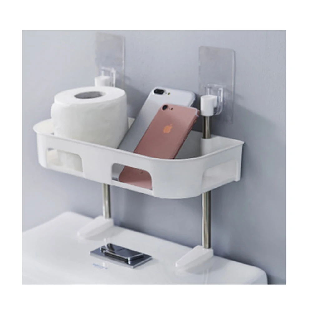 

Wall-Mounted Commodity Shelf One Layer Storage Shelf Storage Rack for Bathroom Living Room Bedroom ( White/Gray/Beige)