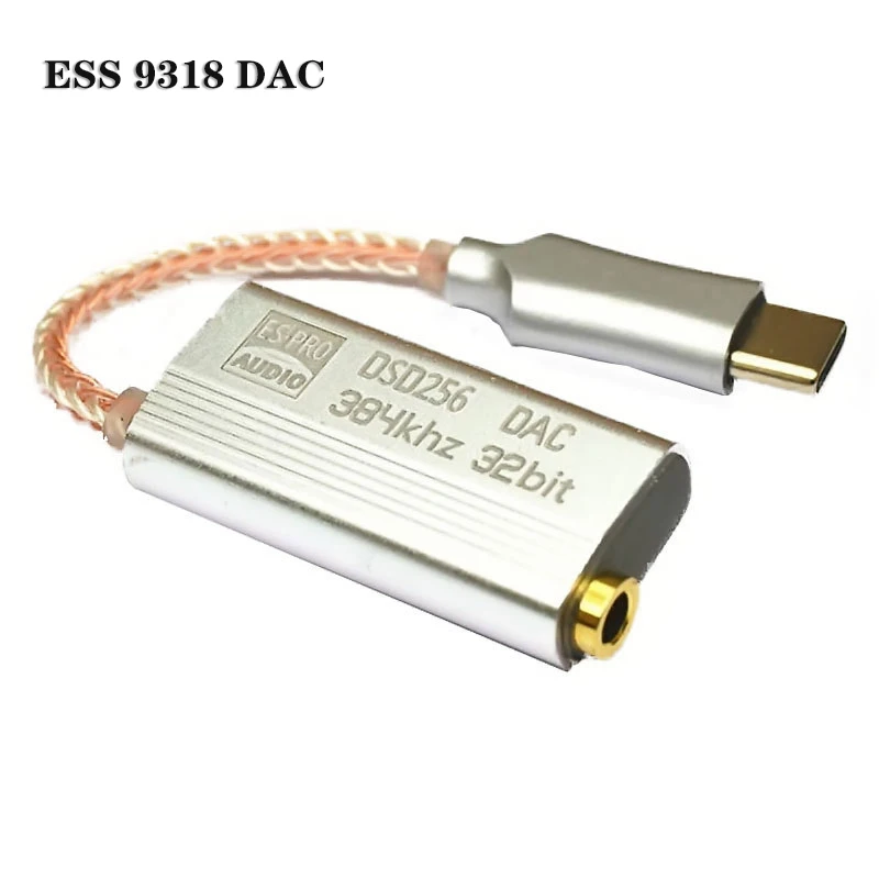 ES · PRO аудио DSD256 DAC 384 кГц 32 разрядный усилитель для наушников Type C мобильных