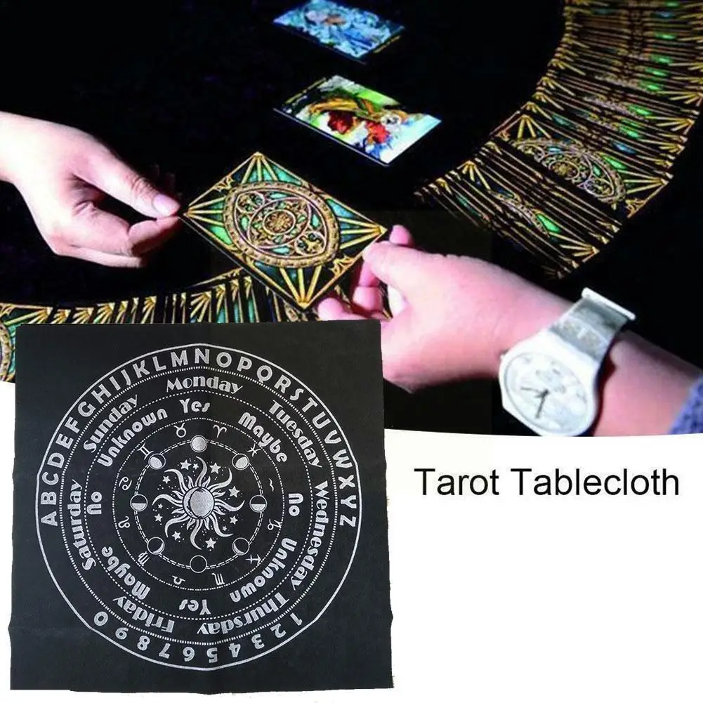

1pcs Tarot Tablecloth Divination Tarot Card Pad Pendulum Altar Magic Divination Runes Alphanumeric Spiritual Tarot Table Pr N1D5