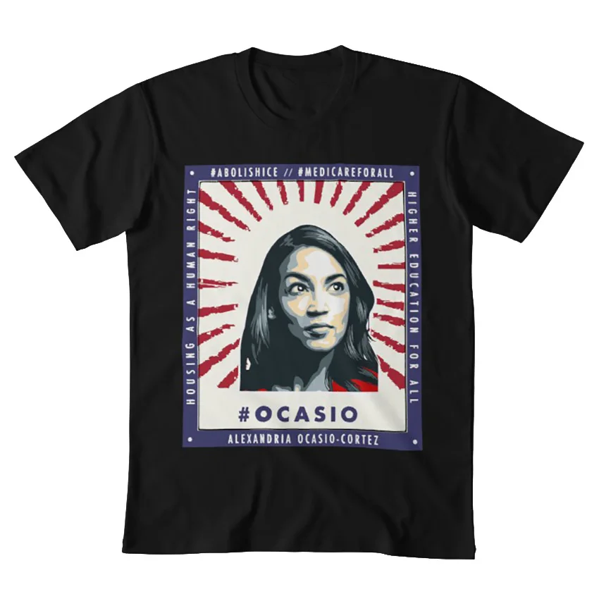 Александрия ocasio cortez футболка bernie sanders Дональд Трамп тайт ценк светский разговор |