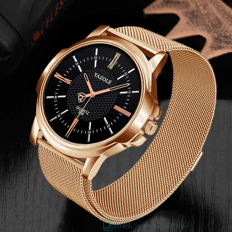 Золотые наручные часы мужские кварцевые от известного бренда для мужчин