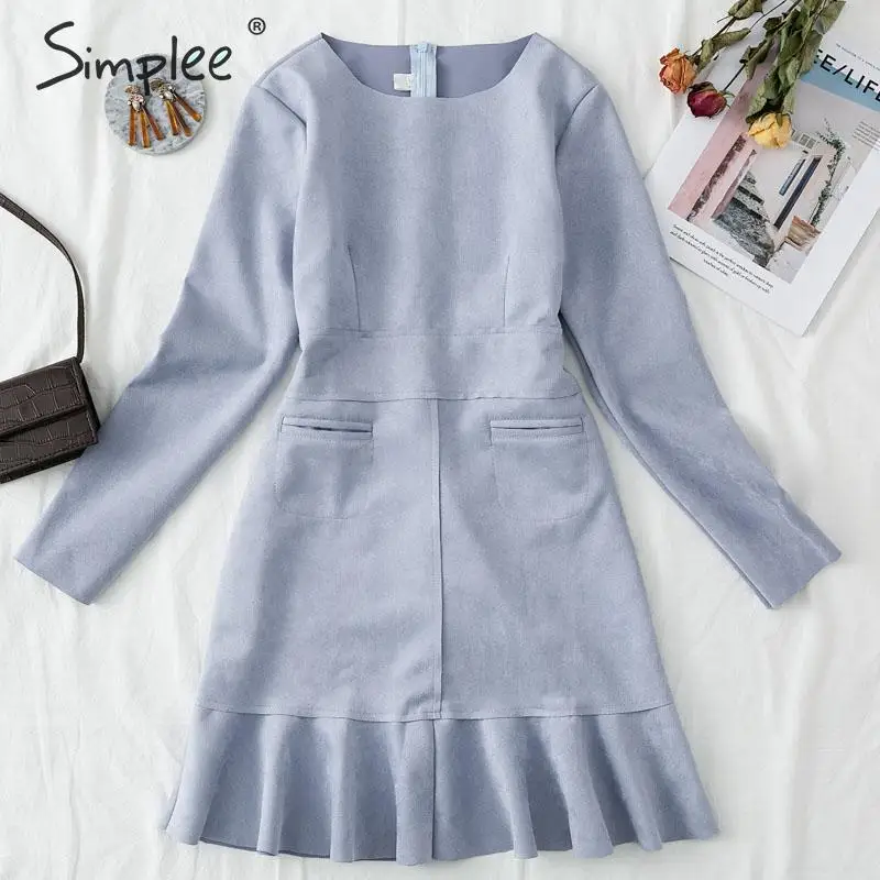 Simplee Элегантное платье с оборками для женщин Вечернее из миди кожи большой размер