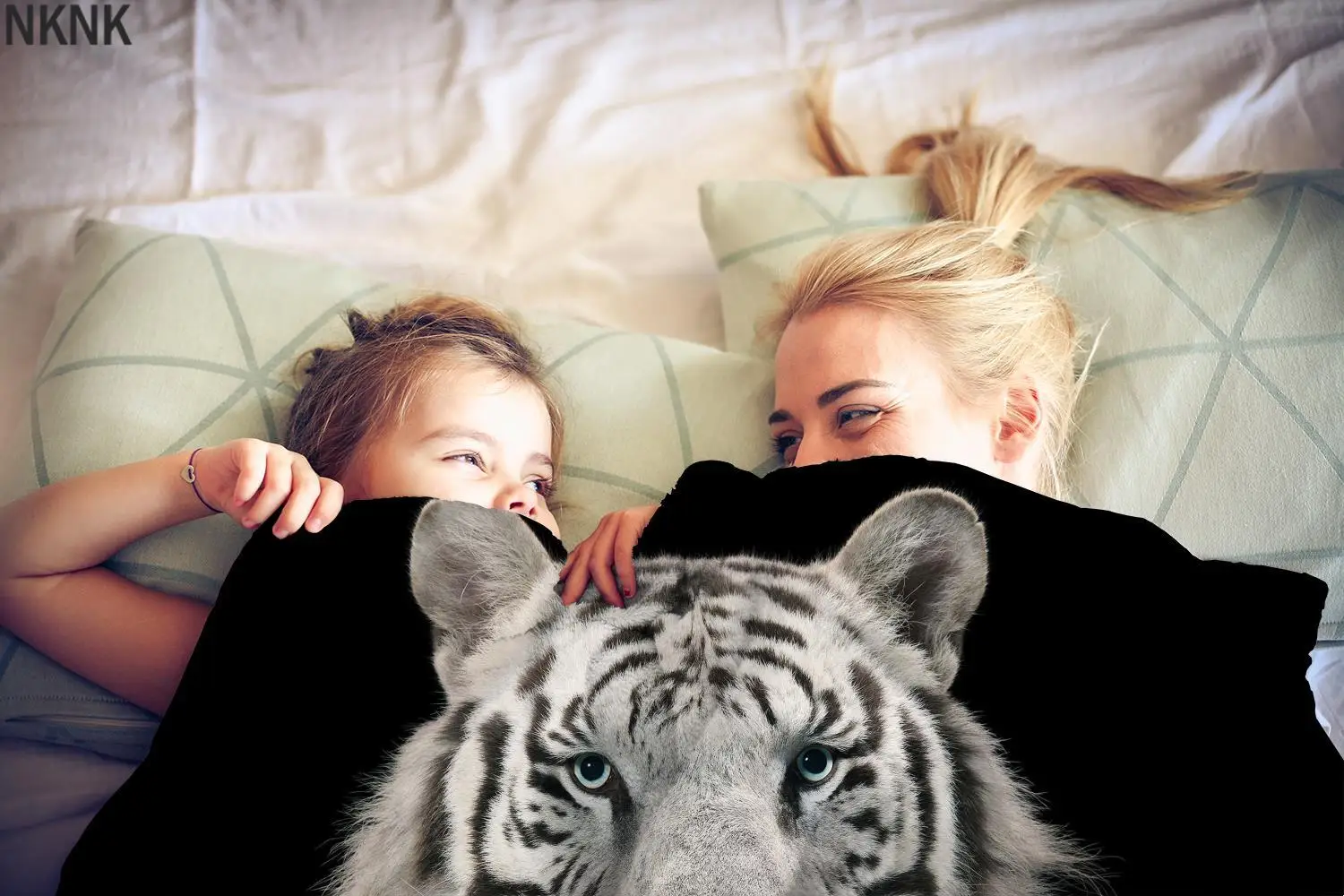 NKNK Brank Animal Blankets White tiger For Beds Creativity Bedding Throw Harajuku Plush Blanket Sherpa | Дом и сад