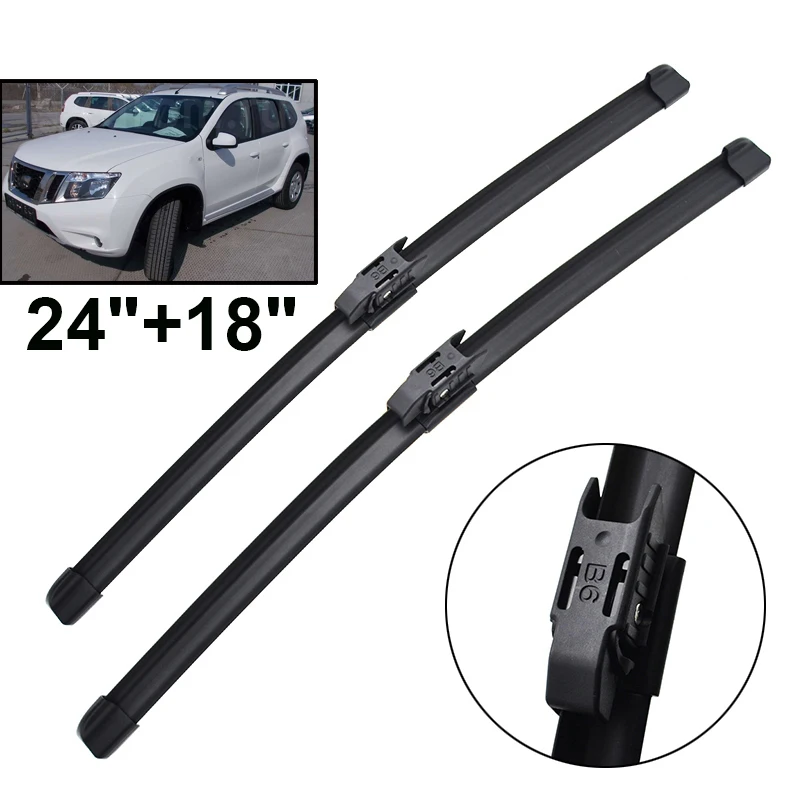 

Erick's Wiper LHD Front Wiper Blades For Nissan Terrano 2017 2018 2019 2020 Windshield Windscreen Front Window 24"+18"