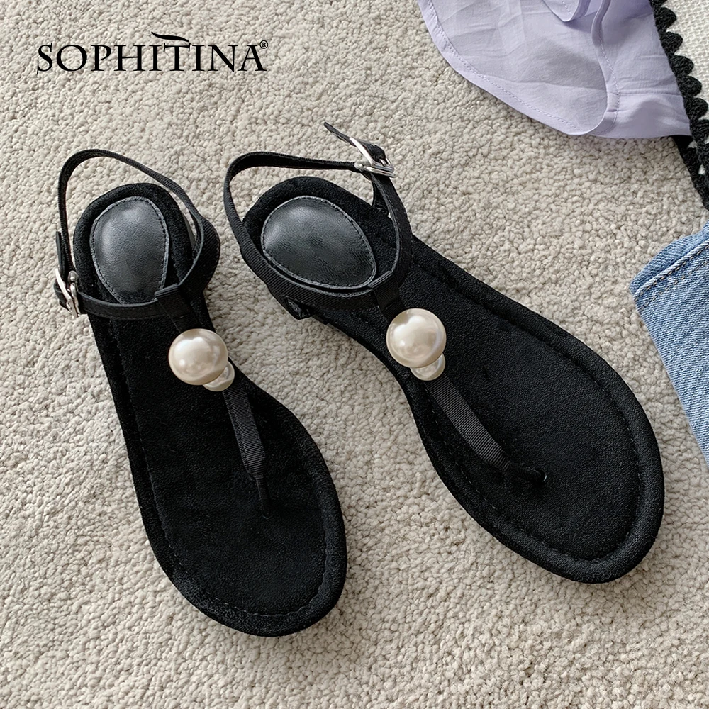 SOPHITINA/женские Вьетнамки Пикантные удобные босоножки на плоской подошве в