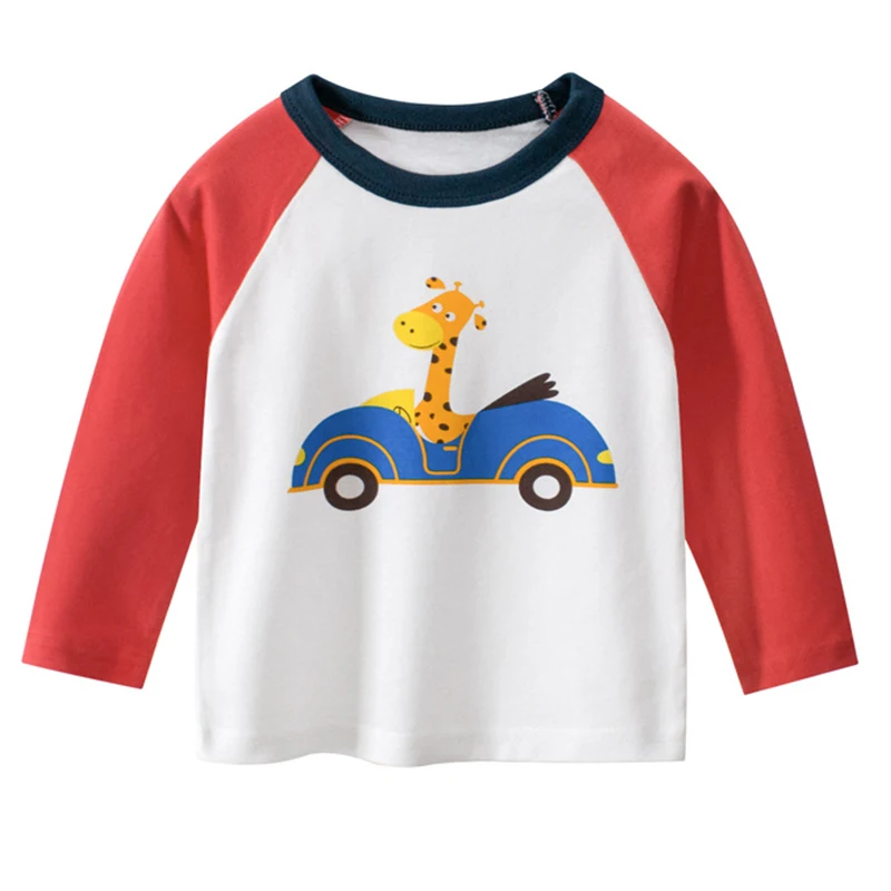 2021 новые осенние Топы для мальчиков рубашки маленьких детские футболки с героями