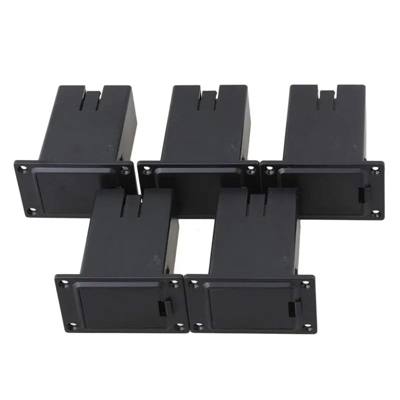 Black 9V Guitar Battery Holder Active Bass Pickup Pack of 5 | Спорт и развлечения