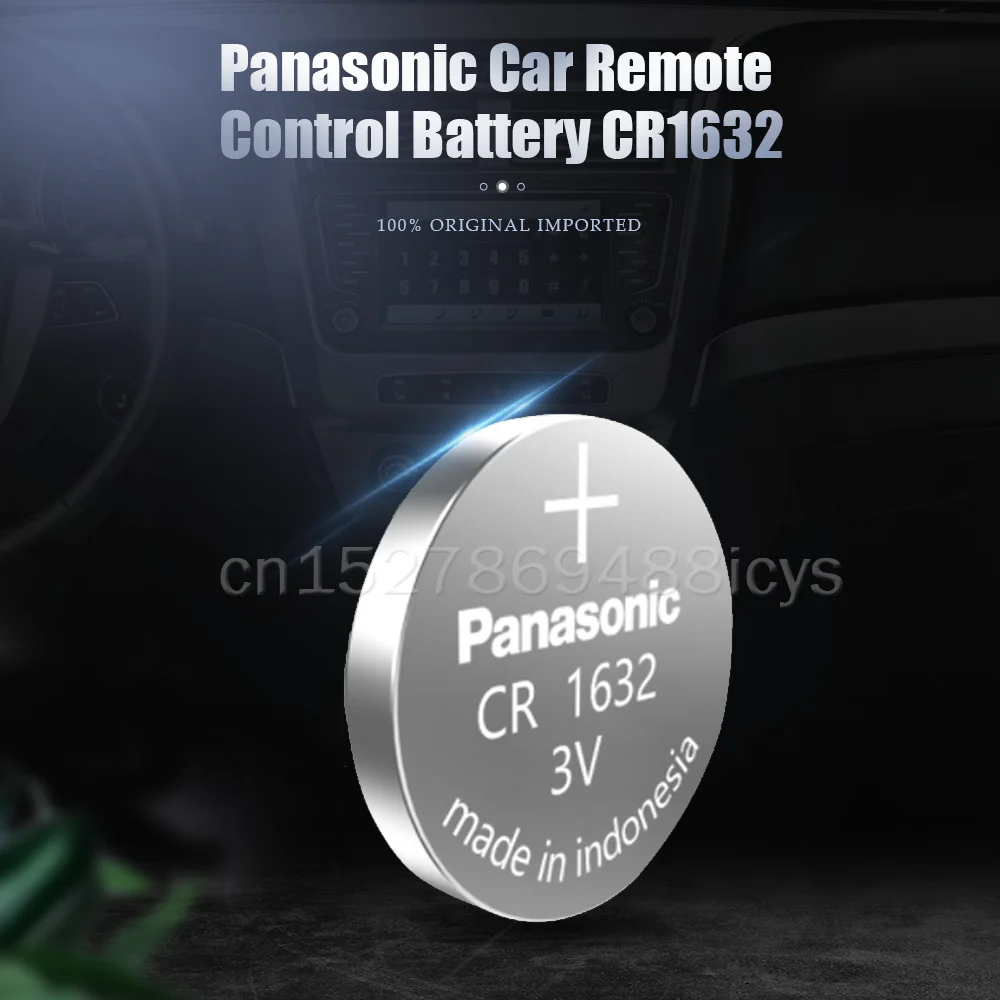 4 X original brand new battery for PANASONIC cr1632 3v button cell coin batteries for watch computer cr 1632