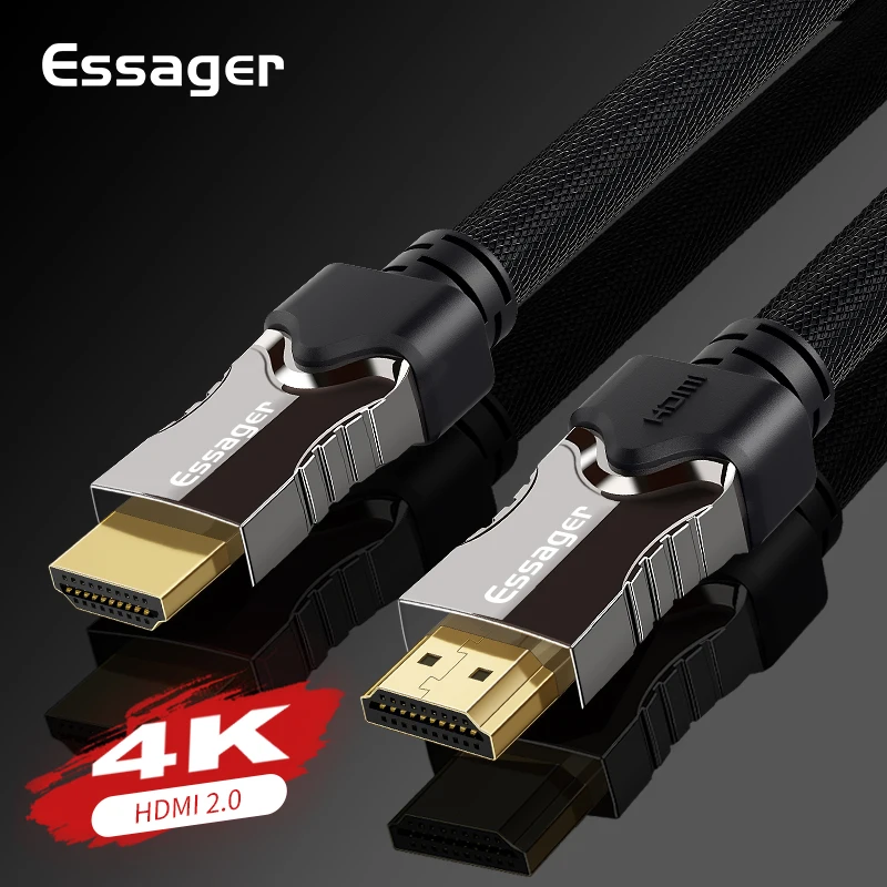 

Essager HD-Compatible 2.0 Cable 4K 1080P 3D HD-Compatible Adapter For Projector PS4 HD TV Laptop Computer 10m 15m 20m Cord