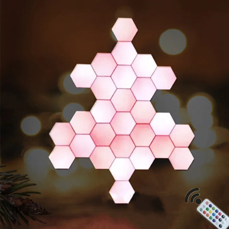 Современный ночной Светильник s квантовая лампа модульный шестиугольный цветной