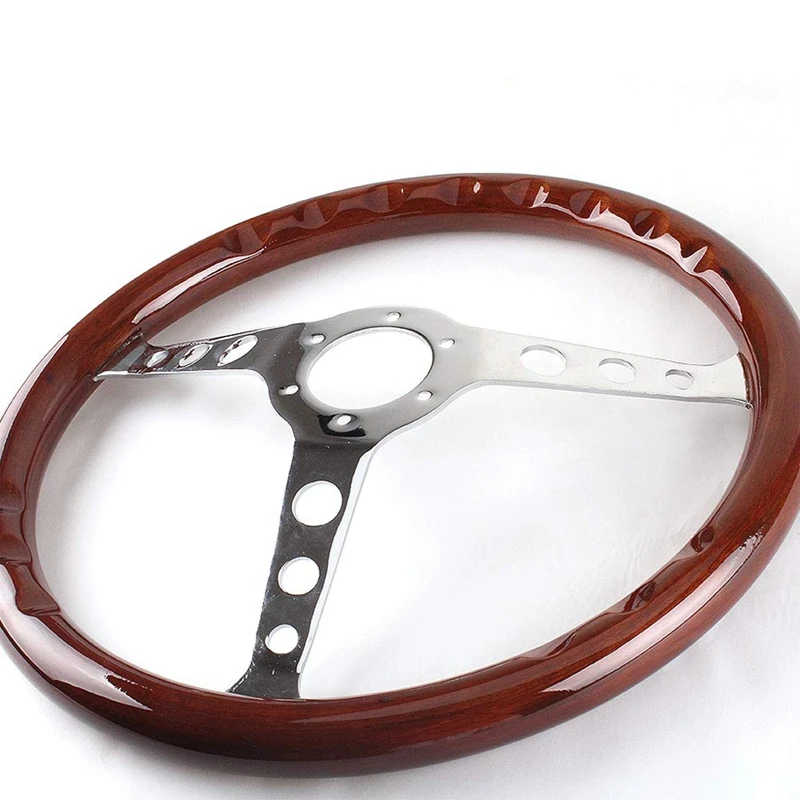 380 мм 15 дюймов Грант классический ностальгия стиль Дерево Зерно руль шлицевой 3
