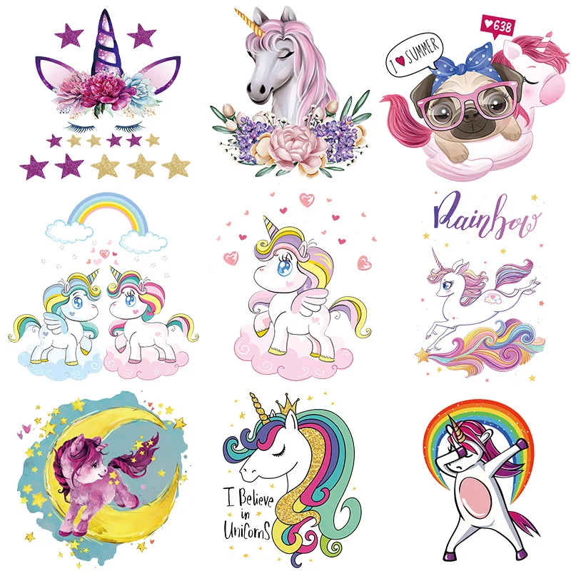 

Cute Animal Patch Thermo Sticker On Clothes Patches For T-Shirt Iron On Transfer For Clothing Stripes Thermal Transfer Applique