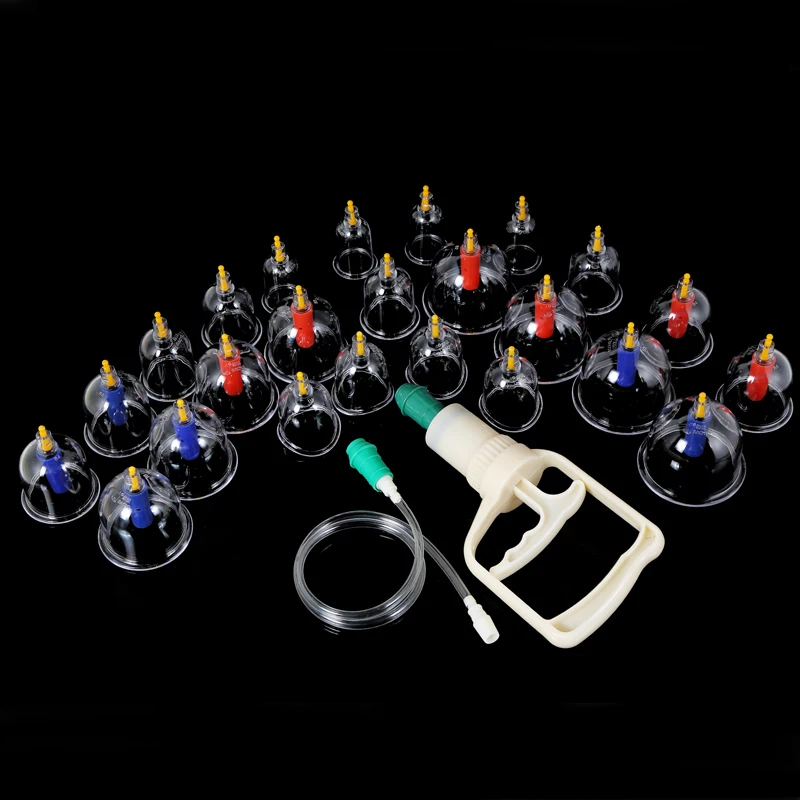 

24 Can Vacuum Cupping Set Device Suction Cups Medical Massage Cans Magnetic Body Treatment Ventosas Masaje Cupping Massagers