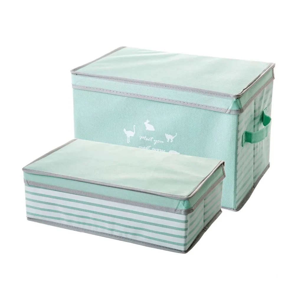 2 шт складные ящики для хранения одежды органайзер игрушек закуски коробка кейс