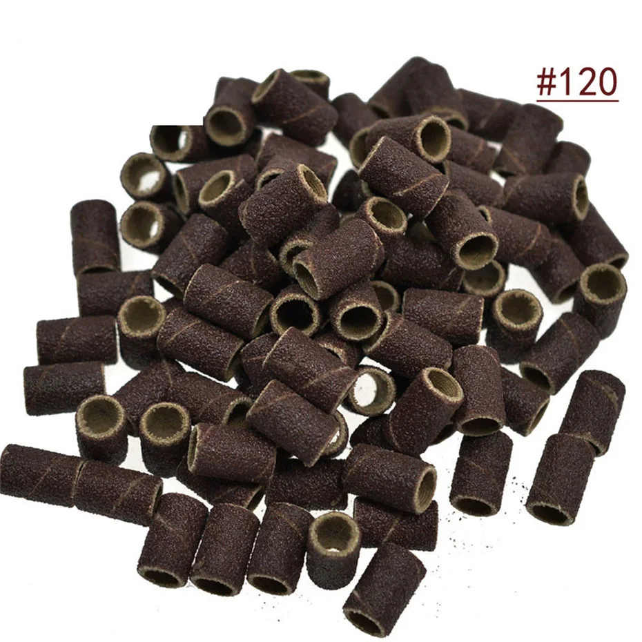 100 шт. 80 #120 #180 # шлифовальные ленты для ногтей маникюрные и педикюрные инструменты