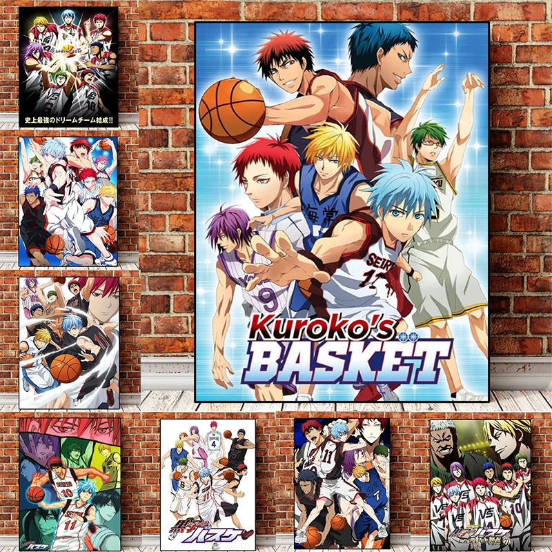 

Canvas paintings and posters of Japanese anime characters, Kuroko basketball modern art wall prints, for home decoration