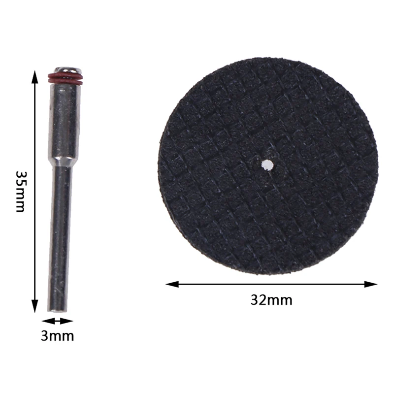 

26pcs/set HUXUAN 25pcs Saw Blade+1pc Connection Clamp Fiberglass Reinforced Cut Off Wheel Disc W/ 1 Mandrel 1/8" Fit Tool