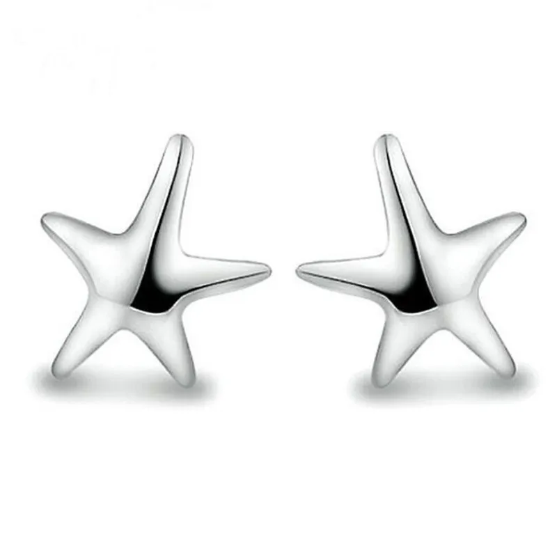 

Korean Fashion Dancing Starfish Stud Earrings for Women Silver Color Jewelry Creative Party Accessories Gift Female SE280