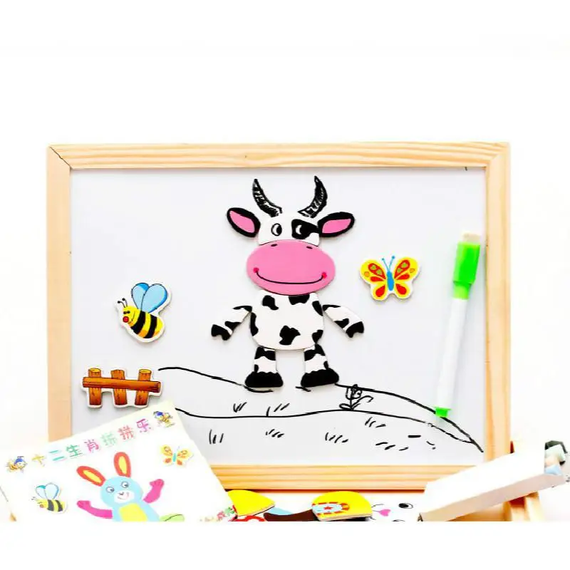 120 шт. магнитная головоломка Детские интеллектуальные деревянные игрушки доска