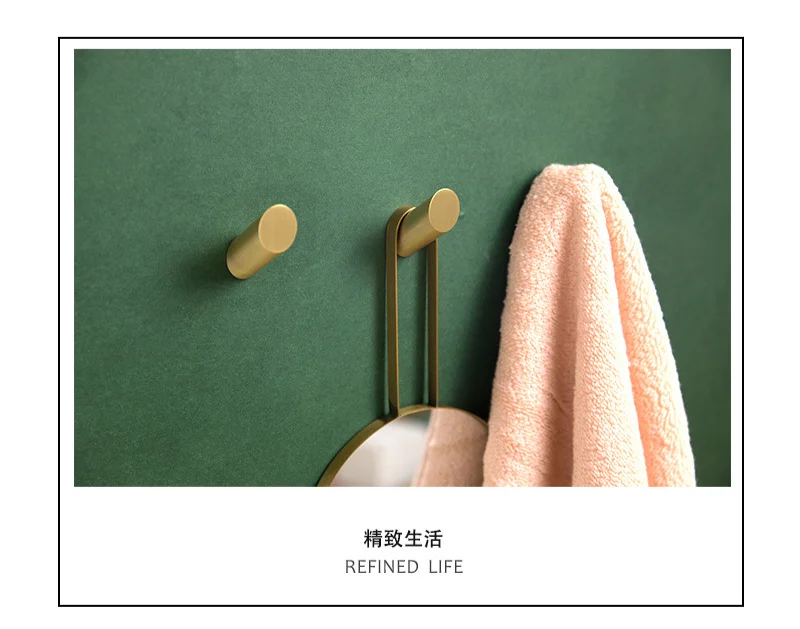 

Kitchen Kitchenware Wall Hooks Metal Brass Door Back Key Hook Bedroom Coat Hook Bathroom Towel Wall Hanger Furniture Accessories