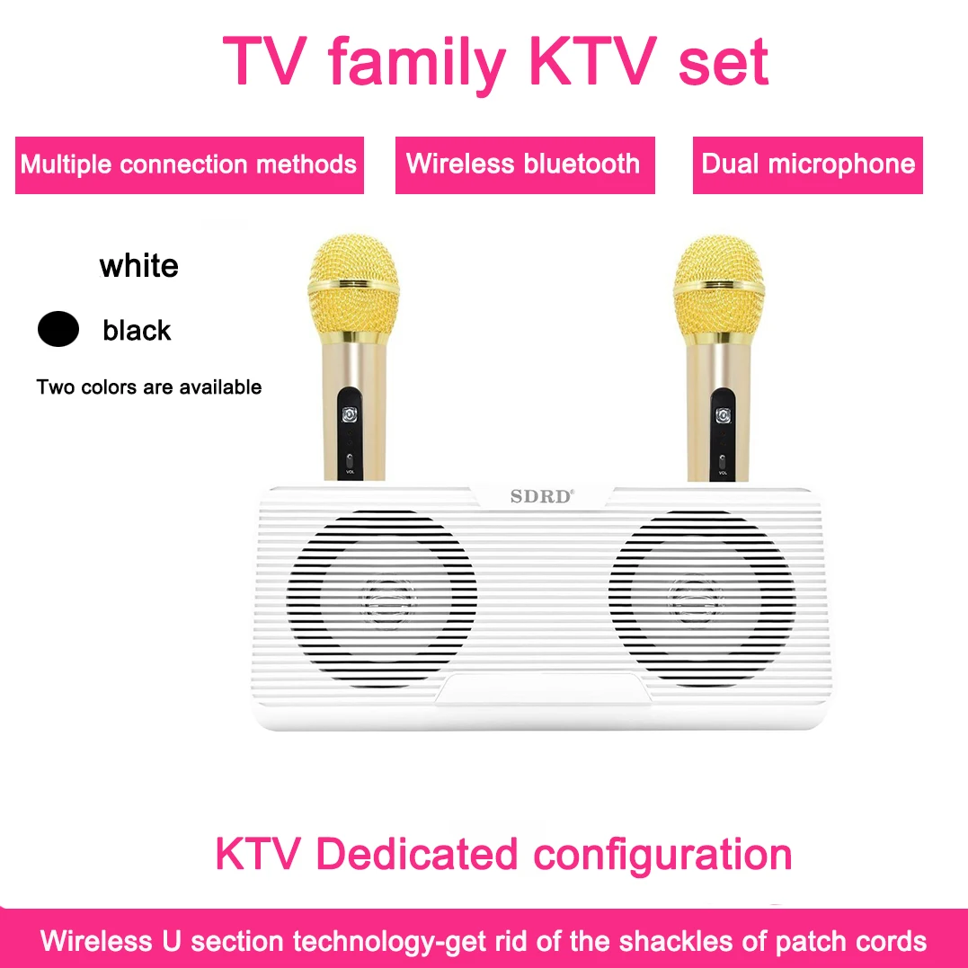 

SD302 Wireless Bluetooth Microphone Speaker Microphone Household Ktv Outdoor Mobile Phone Bluetooth Audio Cara Ok Machine