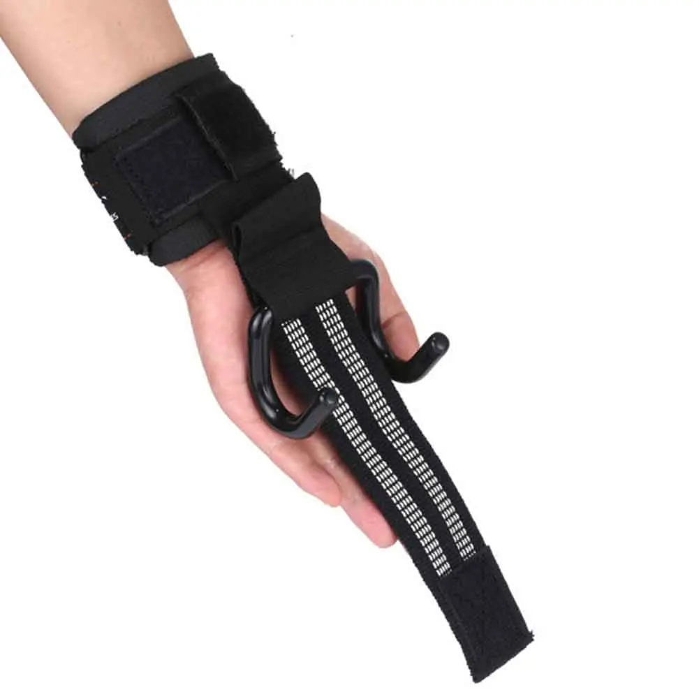 1 Pair Wrist Strap Supporting Cross Training Weight Lifting Hook Pull-up Gym Exercise Anti Slip Strength Heavy Duty Deadlifts | Спорт и