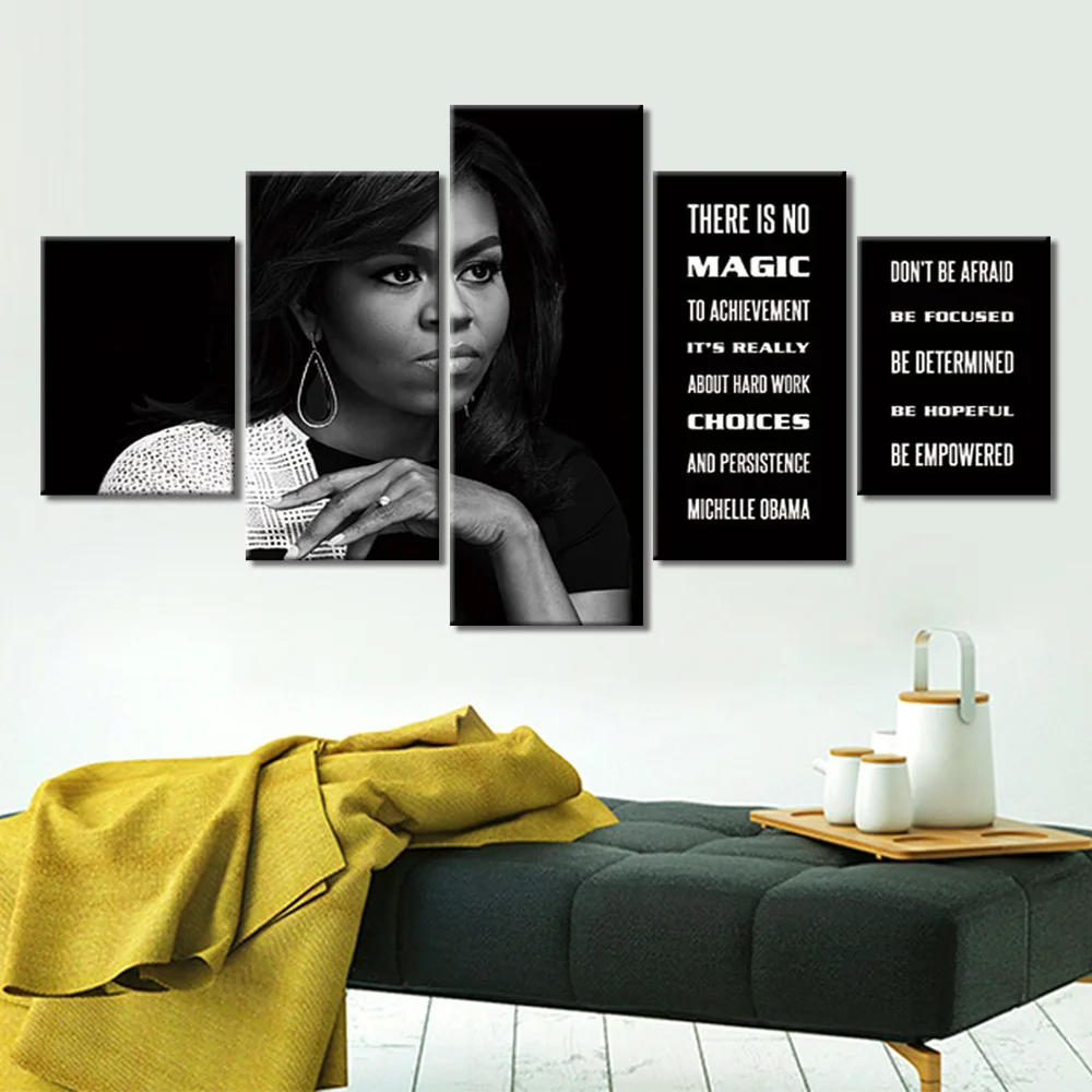 

Modern Michelle Obama Famous Person Poster Print Canvas Painting Pictures Wall Art Home Decor Wall Art