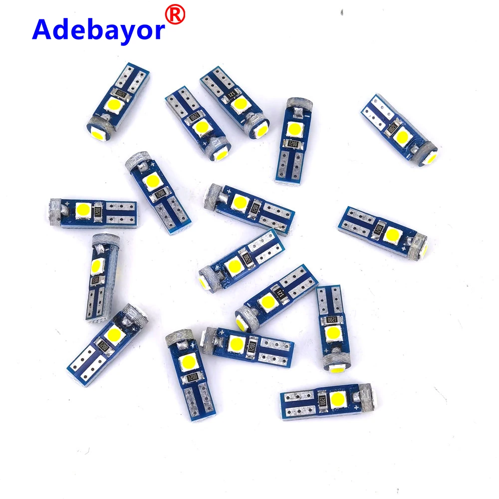 

2pcs T5 W3W PCB 3030 3 Led 73 74 12V DC Dashboard Bulbs Car Warming Instrument Lights Indicator White Instrument Lamp