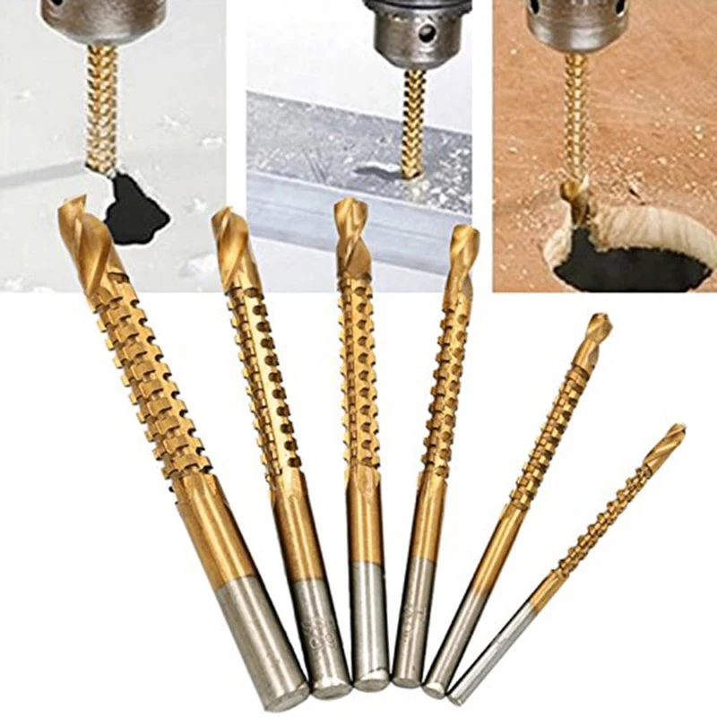 

6pcs/set Cobalt Drill Bit Set Spiral Screw Metric Composite Tap Drill Bit Tap Twist Drill Bit Set Metal Specia Powerful Tool Kit