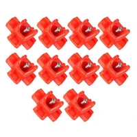 10pcs poultry chicken nipple drinker drinking fountain red spring type mouth water poultry farming feeding equipment