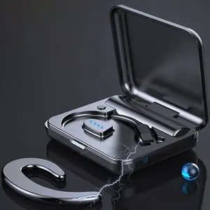 s9 integrated bone conduction earphone hanging ears wireless bluetooth compatible 4 2 sport stereo headset waterproof headphone free global shipping