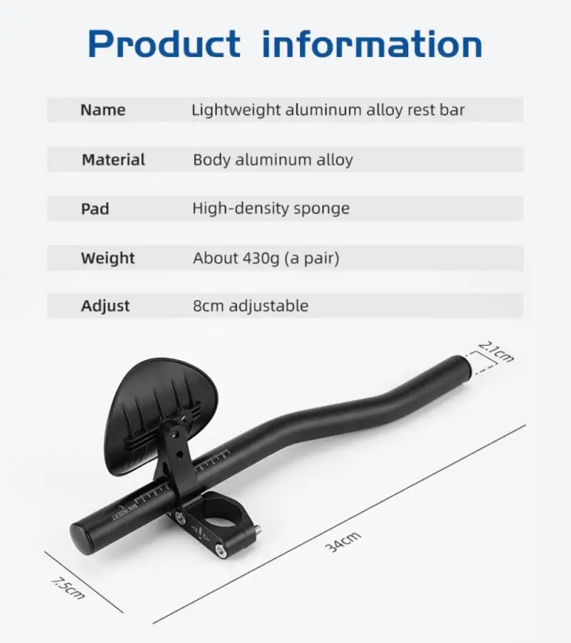 

Bicycle Aluminum Alloy Frosted Split Rest Bar Mountain Ridding Racks Road Bike Bend Bar Riding Equipment Bicycle Accessories