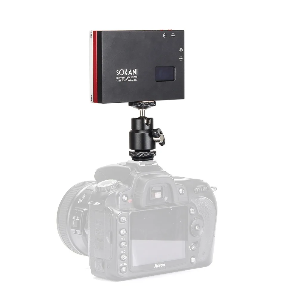 SOKANI X21 Pro светодиодный видео свет 3200-6500K 122 светодиодный лампы O светодиодный Экран встроенный 3000 мА/ч, Батарея для DSLR Камера iPhone Селфи