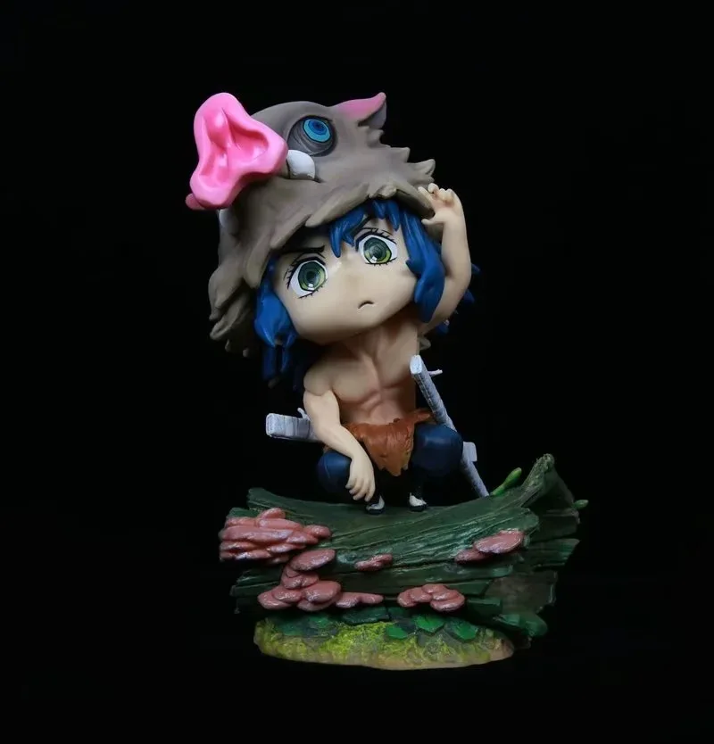 

Kawaii Anime Demon Slayer Kimetsu No Yaiba Hashibira Inosuke PVC Action Figure Collectible Model Kids Toys Doll Gifts