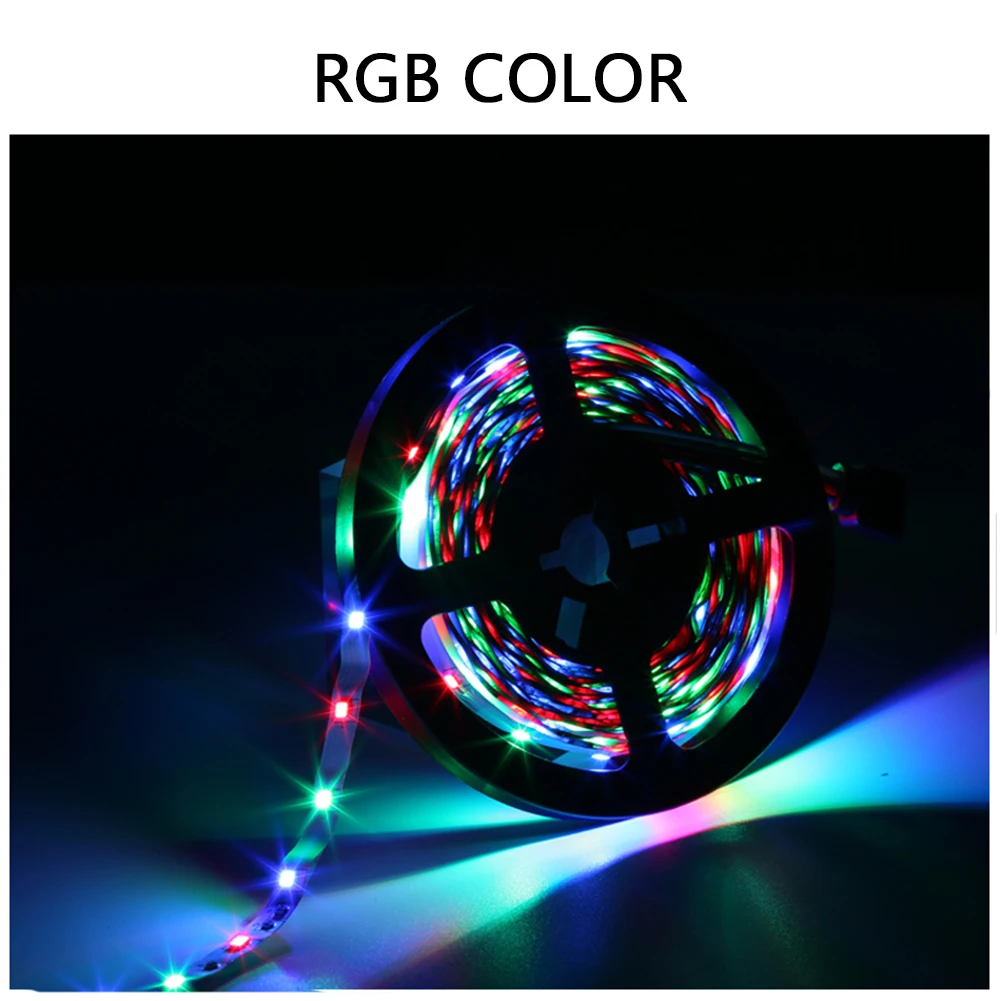 12 V светодиодные полосы светодиодный светильник RGB без Водонепроницаемый SMD 3528 5 м