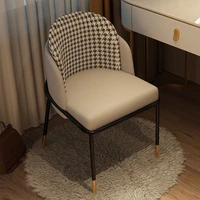 nordic light luxury dining chair home backrest fabric minimalist makeup chair modern italian houndstooth stool %eb%a0%88%ec%a0%80 %eb%82%98%eb%ac%b4%ec%9d%98%ec%9e%90
