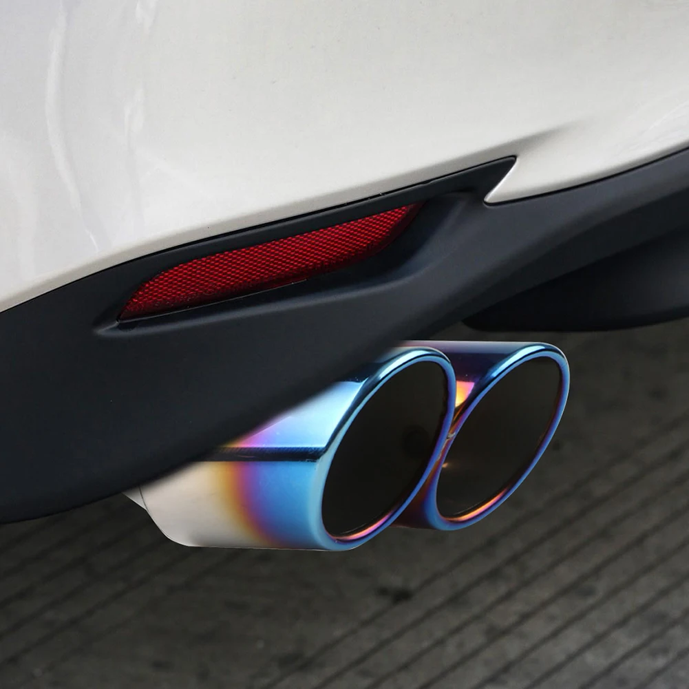 Универсальный автомобильный круглый глушитель выхлопной трубы из нержавеющей