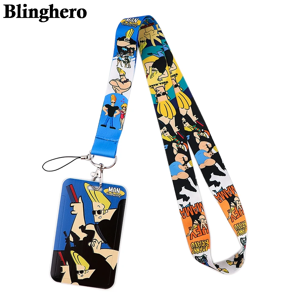 Брелок CB452 мужской на шею крутой мультяшный ремешок для ключей удостоверения