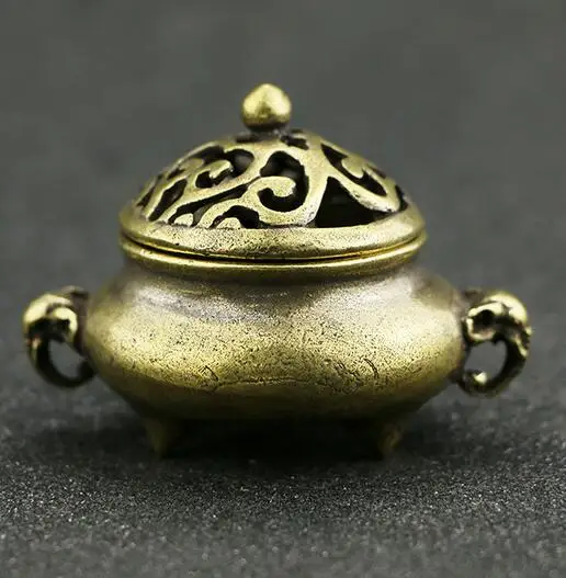 Коллекция мини латунная резьба Xuande курильница домашняя Крытая сандаловая