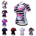 2019 Велоспорт Джерси женские велосипедные Джерси женские дорожные горные велосипедные рубашки с коротким рукавом Майо девочка гоночный топ одежда кошки лето