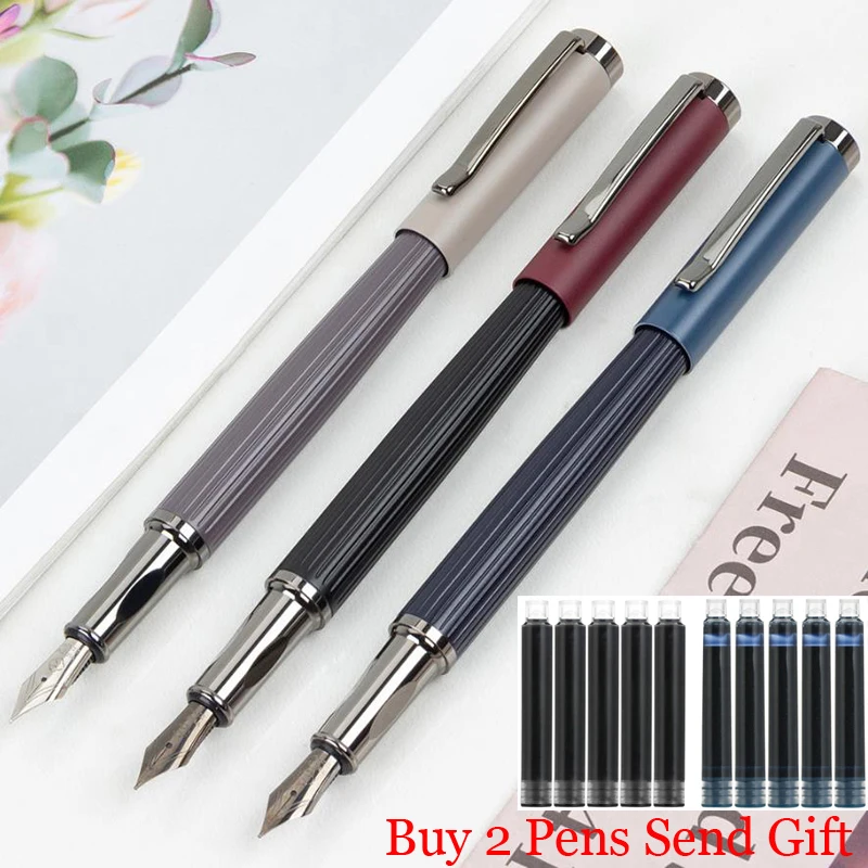 

Fashion Design Brand Metal Ink Fountain Pen Office Business Men Luxury Writing Pen Buy 2 Send Gift