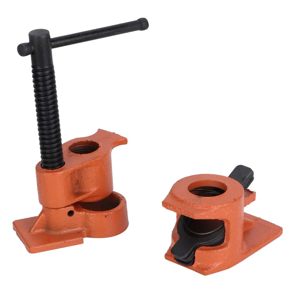 4 Points Water Pipe Clamp 1/2 Pipe Cast Iron Woodworking Panel F Clamps Wood Plate Clamping Hose Connector Woodwork Fixture h4