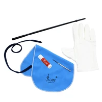 1 set5pcs cleaning care kits flute piccolo cleaning accessories cleaning cloth cleaning rod cork greasescrewdriverglove