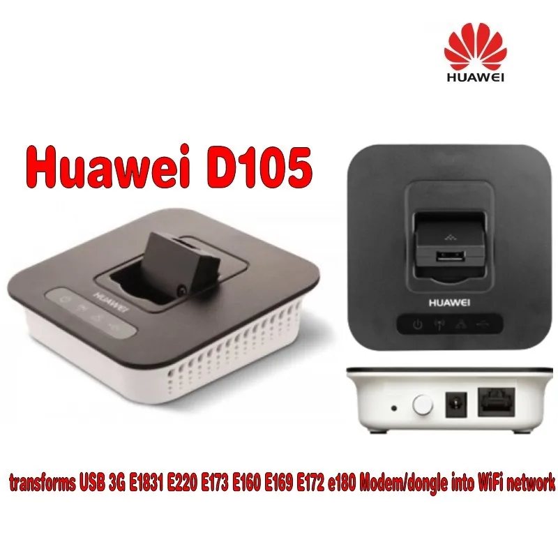 Huawei D105 3g Wireless Router transforms USB 3G E1831 E220 E170 E160 E169 E172 Modem/dongle into WiFi network