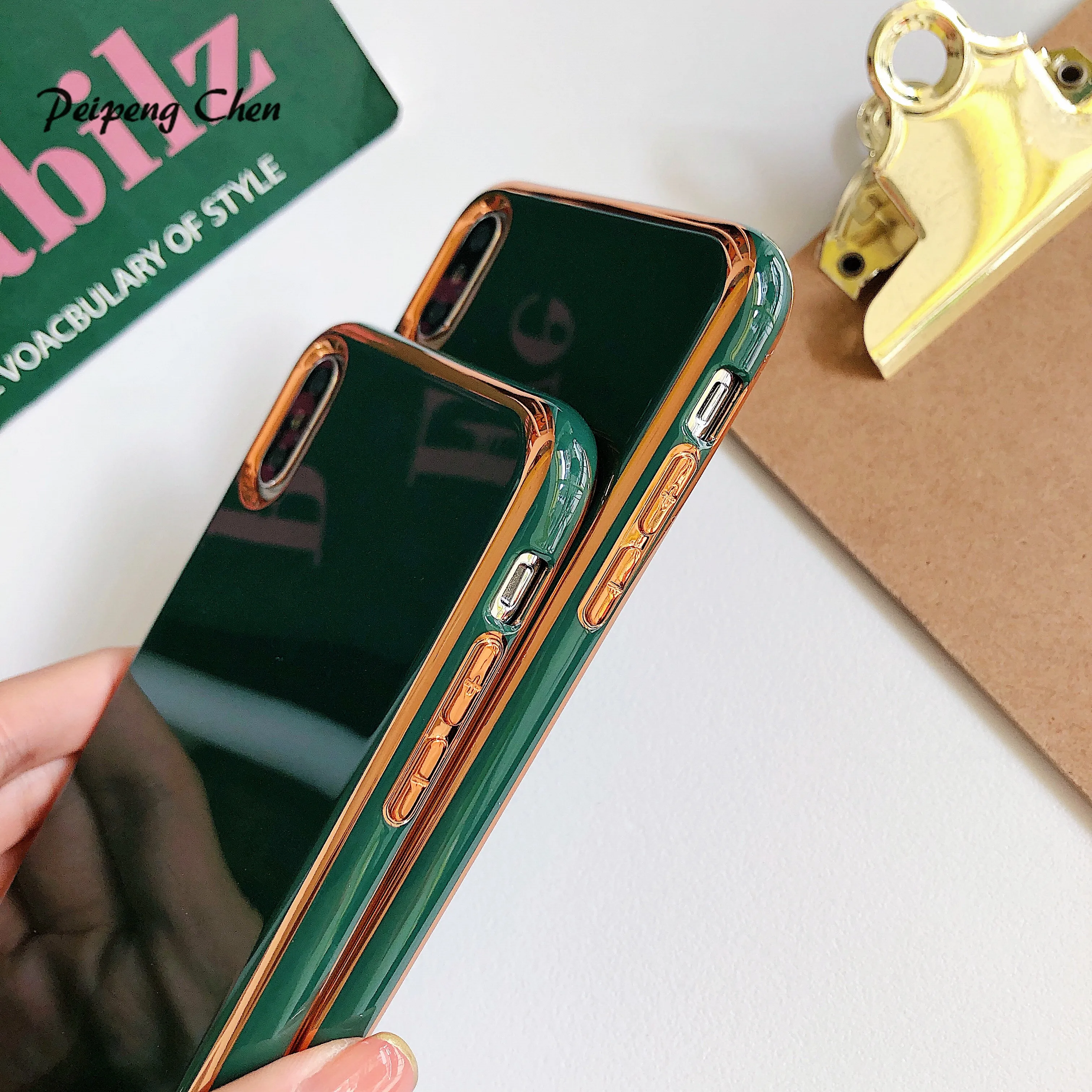 Деловой простой чехол для iPhone 8 7 6 s Plus роскошный силиконовый из ТПУ X XS MAX XR 11 pro max