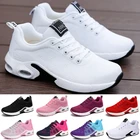 Женские кроссовки с вулканизированной подошвой, легкие вязаные сетчатые, на воздушной подушке, повседневная прогулочная обувь для бега, Размеры 35-42