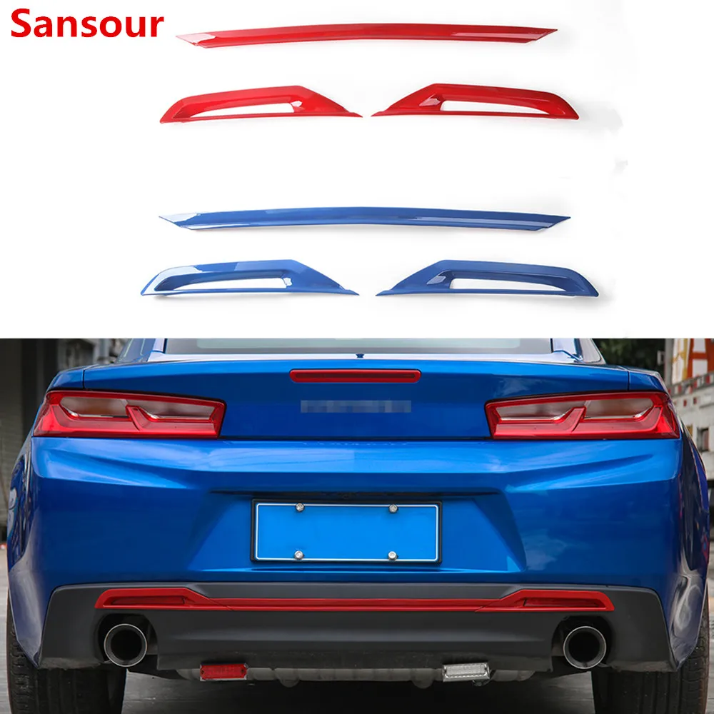 Sansour Car Styling ABS Car Tail Rear Bumper Board Decoration Trim Stickers for Chevrolet Camaro 2017 Up Car Accessories