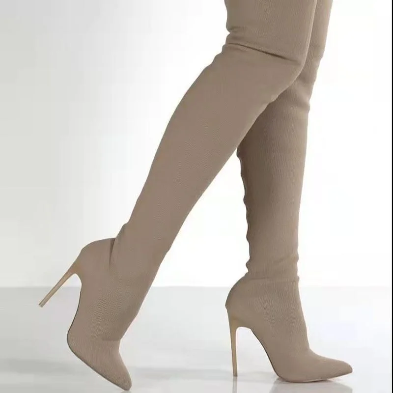 

Новинка 2021, модные женские ботинки, женские высокие ботинки, сохраняют тепло на осень и зиму, сексуальные ботинки до бедра, популярная женск...