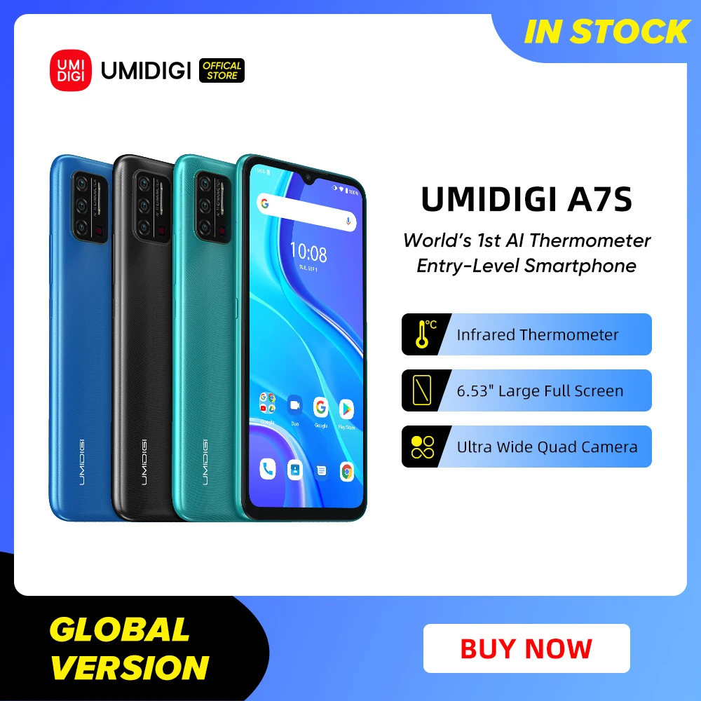 

Смартфон UMIDIGI A7S, 6,53 дюйма, 32 ГБ, 4150 мАч