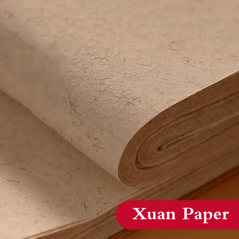 100 Sheets Rice Paper Handecrafted Traditional Chinese Painting Practise Paper Linen Xuan Paper Vintage Antique Carta Riso